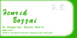 henrik bozzai business card